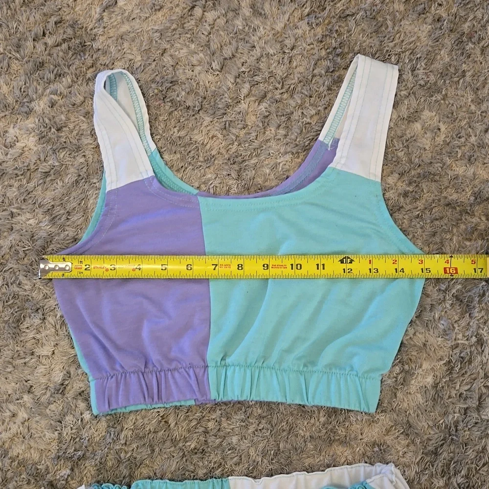 SHEIN 2 PC Matching Crop Top and Shorts Set